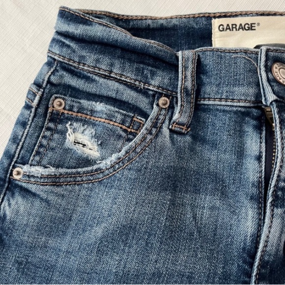 Garage Premium Ultra High Rise Distressed Denim Shorts - Picture 4 of 5